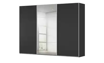 Kollektion Kraft Schwebetürenschrank inklusive Zubehör 301 cm mit Spiegel Schwarz