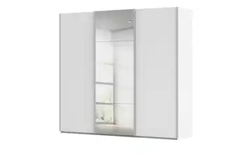 Kollektion Kraft Schwebetürenschrank inklusive Zubehör 242 cm mit Spiegel Weiß