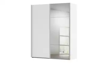 Kollektion Kraft Schwebetürenschrank inklusive Zubehör 181 cm mit Spiegel Weiß