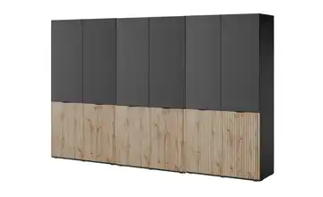 Drehtürenschrank Braun, Schwarz