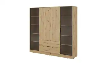 Drehtürenschrank mit 2 Schubladen Eiche Artisan