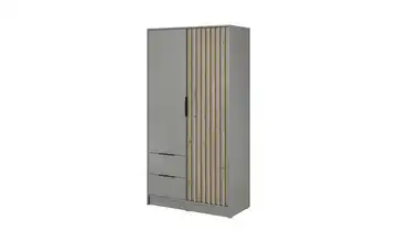 Drehtürenschrank ohne Spiegel Grau 105 cm