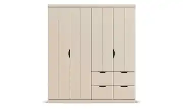 Kleiderschrank mit Schubladen 4 Stück Champagner