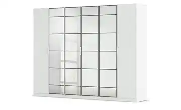 Kleiderschrank mit Spiegel Weiß 6 Stück