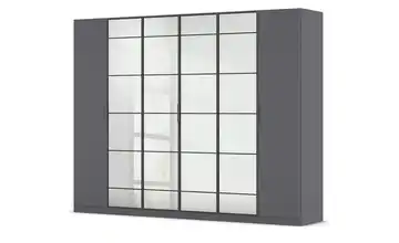 Kleiderschrank mit Spiegel 6 Stück Dunkelgrau