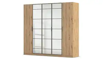 Kleiderschrank mit Spiegel Eiche Artisan (Nachbildung) 5 Stück