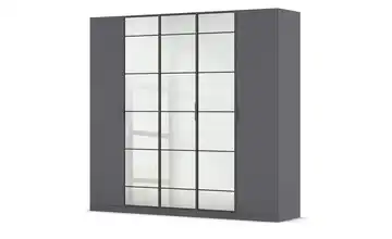 Kleiderschrank mit Spiegel 5 Stück Dunkelgrau