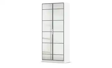 Drehtürenschrank mit Spiegelfronten mit Einlegeböden