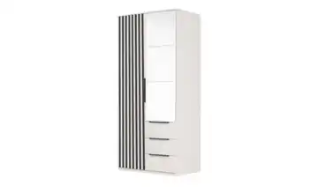 Drehtürenschrank 100 cm kaschmirfarben, Schwarz