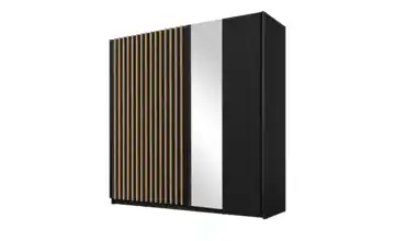 Schwebetürenschrank Schwarz 200,2 cm