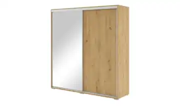 Schwebetürenschrank 100 cm 215 cm Eiche Artisan (Nachbildung)