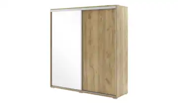 Schwebetürenschrank 125 cm 215 cm Eiche (Nachbildung)