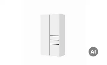 Kleiderschrank 100 cm Weiß