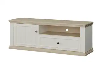 Lowboard Weiß, Eiche (Nachbildung)