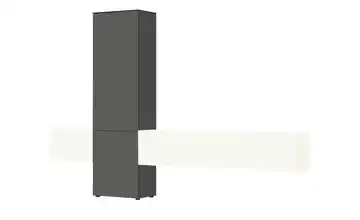 Content Wohnwand Style Dunkelgrau, Weiß