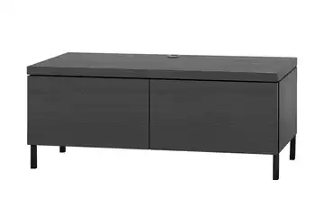 Primo Lowboard Keswick 121 cm Eiche (Nachbildung), Schwarz mit Füßen