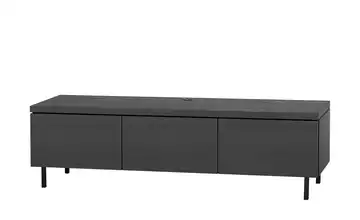 Primo Lowboard Keswick 181 cm Eiche (Nachbildung), Schwarz mit Füßen