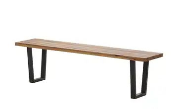 Woodford Massivholzbank Pantheon Kufen (trapezförmig) Eiche Bassano Anthrazit, lackiert 160 cm