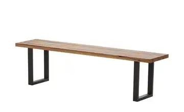 Woodford Massivholzbank Pantheon Anthrazit, lackiert Kufen (U-förmig) Eiche Bassano 170 cm