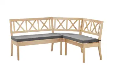 Woodford Eckbank massiv Olivia rechts Grau