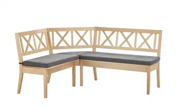 Woodford Eckbank massiv Olivia Grau 145x175 cm