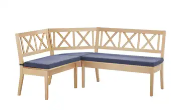 Woodford Eckbank massiv Olivia Blau 145x175 cm