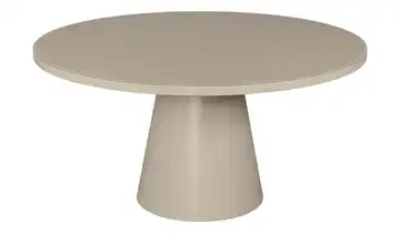 Esstisch mit Glastischplatte kaschmirfarben 150 cm Durchmesser