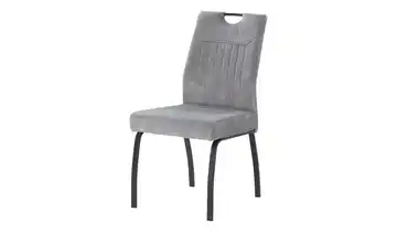 Stuhl extra belastbar 4-Fußgestell Hellgrau