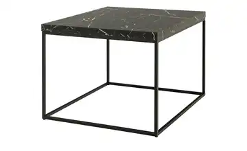 Couchtisch Marmoroptik, Schwarz 60 cm