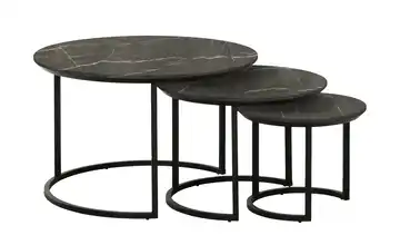 Primo Couchtisch 3er Set Marmoroptik, Grau