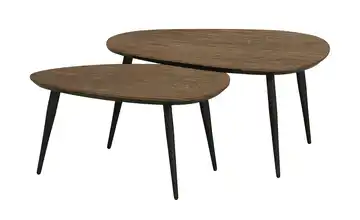 Primo Couchtisch 2er Set Eiche (Nachbildung), Haselnussbraun