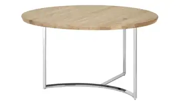 Couchtisch 42 cm Asteiche verchromt