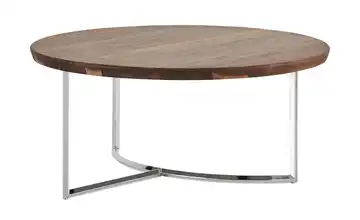 Couchtisch 32 cm Nussbaum verchromt