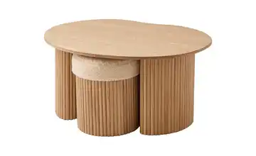 Couchtisch und 2 Hocker  
