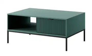 Couchtisch mit Schublade Schwarz Grün