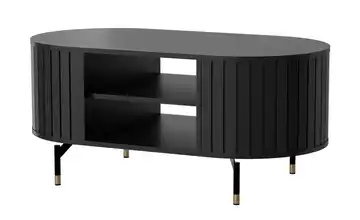 Couchtisch oval Schwarz