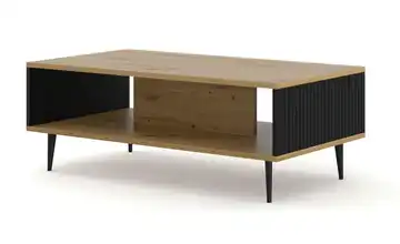 Couchtisch Eiche Artisan (Nachbildung), Schwarz 43 cm