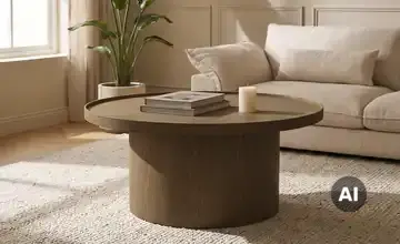 Couchtisch Fisolo 80 x 80 cm Nussbaum (Nachbildung)