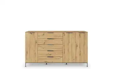 Highboard Eiche Artisan (Nachbildung) Front: Dekor, Oberboden: Dekor verchromt