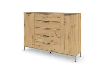 Highboard Eiche Artisan (Nachbildung) Eiche Artisan (Nachbildung) Front: Dekor, Oberboden: Dekor 160 cm verchromt