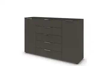 Sideboard Graphit Graphit Front: Dekor, Oberboden: Dekor 160 cm verchromt