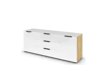 Sideboard Weiß/Eiche Artisan (Nachbildung) Graphit