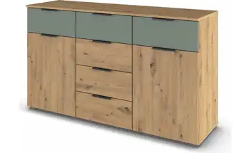 Sideboard Eiche Artisan (Nachbildung), Salbeigrün