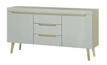 Sideboard 160 cm 2 Stück Eiche (Nachbildung), Pistaziengrün