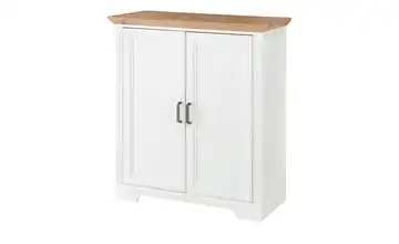 Sideboard Pinie (Nachbildung), Weiß, Asteiche (Nachbildung)