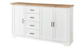 Sideboard Pinie (Nachbildung), Weiß, Asteiche (Nachbildung)