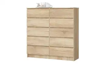 Kommode mit 10 Schubladen Eiche Sonoma (Nachbildung)