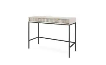 Schminktisch Beige, Schwarz, Goldfarben
