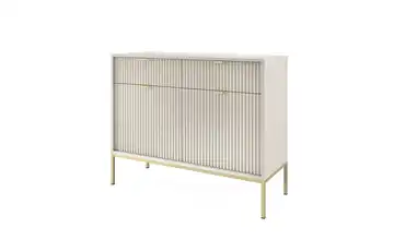 Sideboard 104 cm Beige, Goldfarben 2 Stück