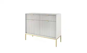 Sideboard 104 cm Grau, Goldfarben 2 Stück